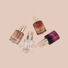 Chai thủy tinh vòi mạ crom vàng 30ml