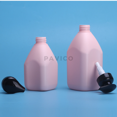 Chai HDPE sữa tắm hồng dáng vuông 320ml 520ml