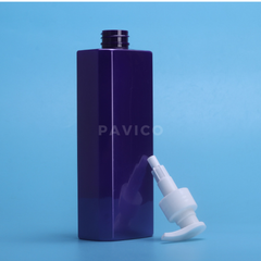 Chai PET dầu gội dáng vuông 500ml