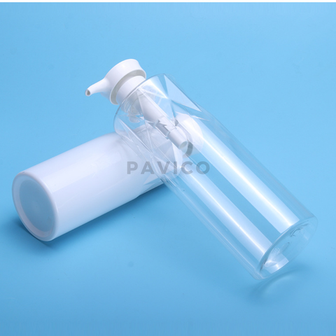 Chai PET dầu gội dáng trụ 500ml 800ml