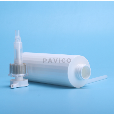 Chai HDPE trắng sứ kẻ dọc 500ml