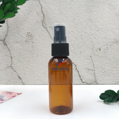 Chai PET 50ml nâu dáng trụ dầu gội thảo dược