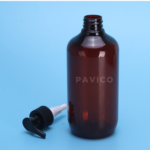 Chai PET nâu dầu gội 500ml