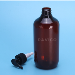 Chai PET nâu dầu gội 500ml