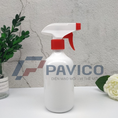 Chai PET 500ml trắng sữa dáng trụ đựng dầu gội