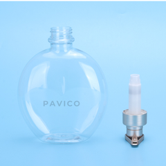 Chai PET trong dầu gội tròn dẹt 500ml