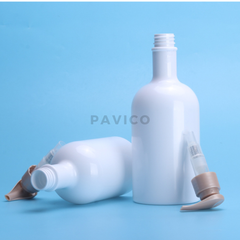 Chai PET trắng dầu gội cổ cao 500ml 800ml