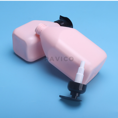 Chai HDPE sữa tắm hồng dáng vuông 320ml 520ml