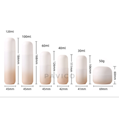 Set chai lọ mỹ phẩm thủy tinh dáng tròn