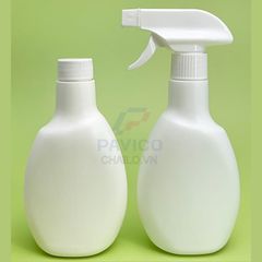 Bình xịt rửa tay dáng dẹt nhựa trắng vòi cò súng 300ml 500ml