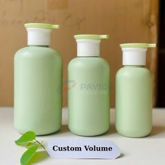 Bộ chai pet xanh lá mờ 200ml 300ml 500ml sữa tắm dầu gội nắp bơm