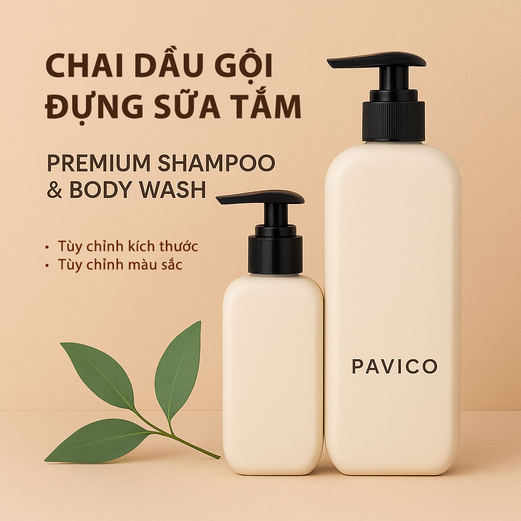 Chai dầu gội 500ml 800ml