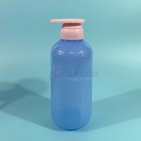 Chai đựng dầu gội sữa tắm 250ml 500ml nắp hồng pastel đa năng