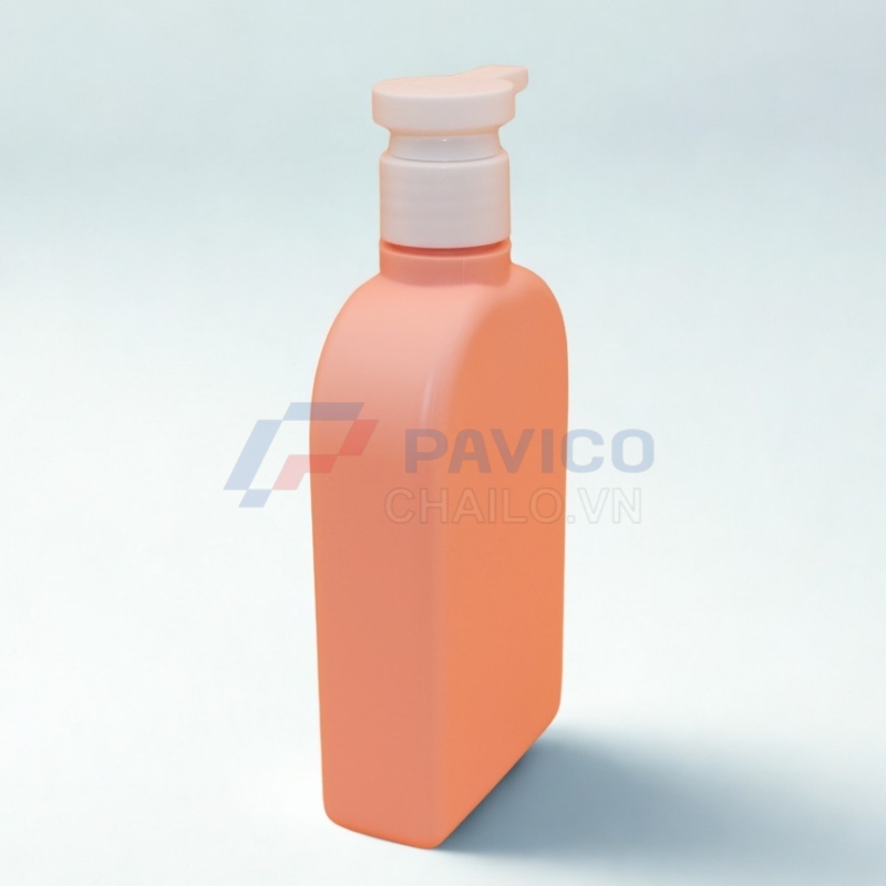 Chai đựng dầu gội sữa tắm 350ml đầu bơm HDPE