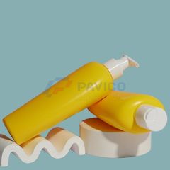 Chai đựng dầu gội sữa tắm đầu bơm 500ml 750ml màu vàng chanh