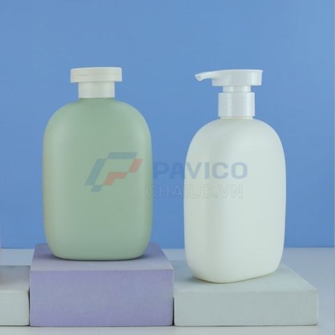 Chai đựng dầu gội sữa tắm nắp bật dáng bầu 250ml 300ml