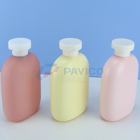 Chai đựng dầu gội sữa tắm nắp bật dáng bầu 250ml 300ml