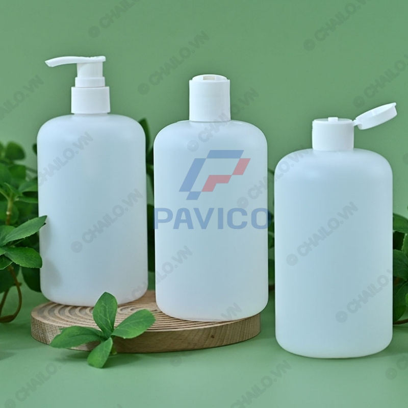 Chai đựng dầu gội sữa tắm nắp bật nắp bơm kem 500ml 700ml 1000ml