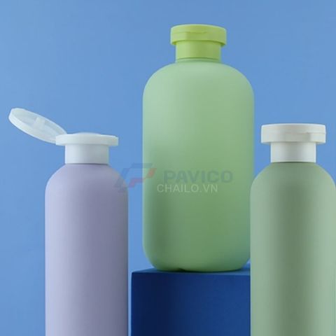 Chai đựng dầu gội sữa tắm thân oval 350ml 550ml HDPE