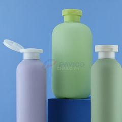 Chai đựng dầu gội sữa tắm thân oval 350ml 550ml HDPE