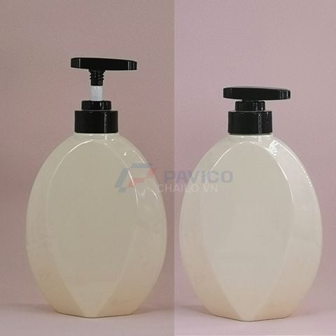 Chai đựng sữa tắm 500ml 300ml nắp đen bơm kem