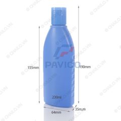 Chai đựng sữa tắm dầu gội 230ml nắp bật