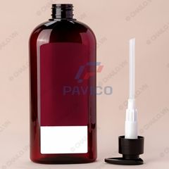 Chai đựng sữa tắm dầu gội 1000ml màu nâu đỏ