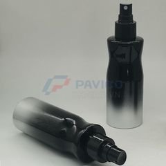 Chai mỹ phẩm PET đen bóng 150ml vòi nhấn công dụng lotion cao cấp
