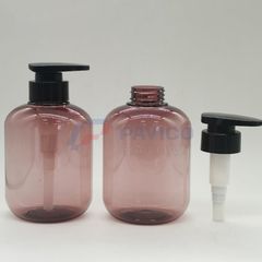Chai mỹ phẩm PET nâu 400ml nắp nhấn đựng sữa dưỡng thể