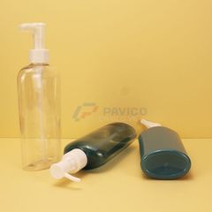 Chai nhấn 250m 300ml 500ml trong xanh nắp nhấn trắng