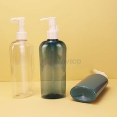 Chai nhấn 250m 300ml 500ml trong xanh nắp nhấn trắng