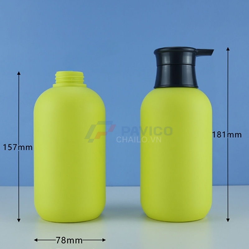 Chai nhấn 300ml 400ml 500ml xanh chanh vòi nhấn đựng sữa tắm