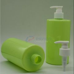 Chai nhựa 500ml xanh lá nắp vòi nhấn đựng dầu gội sữa tắm