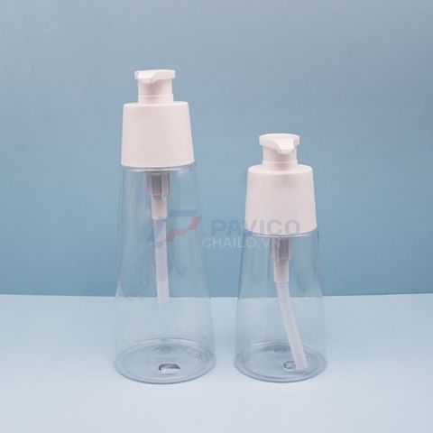 Chai nhựa dáng thấp 300ml 500ml sữa rửa mặt dầu gội