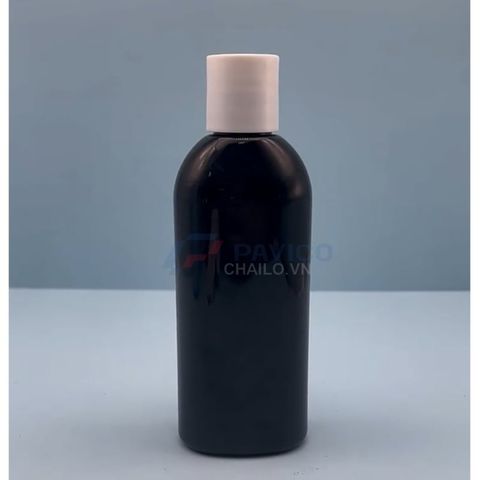 Chai nhựa đen nắp bật 120ml 180ml đựng chiết mỹ phẩm kem dưỡng