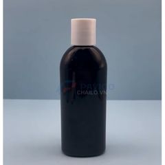 Chai nhựa đen nắp bật 120ml 180ml đựng chiết mỹ phẩm kem dưỡng