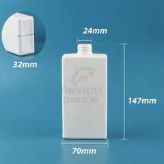 Chai nhựa dẹt chiết mỹ phẩm màu trắng nắp vặn 120ml 250ml