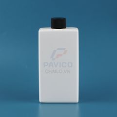 Chai nhựa dẹt chiết mỹ phẩm màu trắng nắp vặn 120ml 250ml