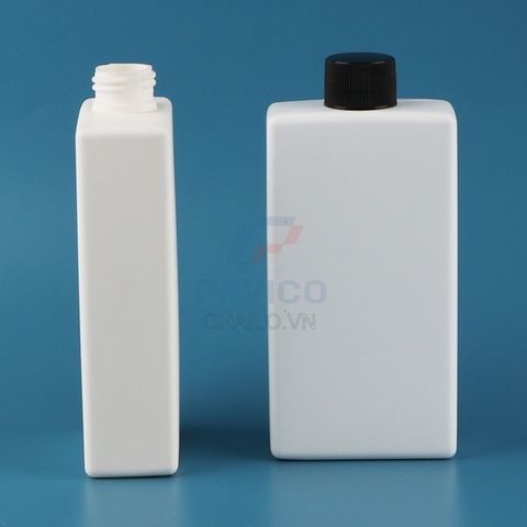 Chai nhựa dẹt chiết mỹ phẩm màu trắng nắp vặn 120ml 250ml