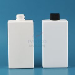 Chai nhựa dẹt chiết mỹ phẩm màu trắng nắp vặn 120ml 250ml