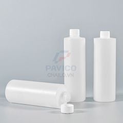 Chai nhựa đựng hóa chất trụ tròn trong mờ nắp vặn 500ml 1000ml