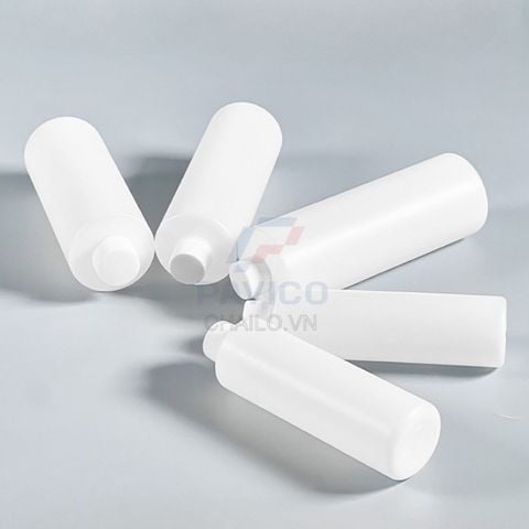 Chai nhựa đựng hóa chất trụ tròn trong mờ nắp vặn 500ml 1000ml