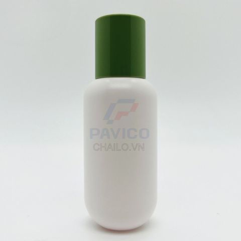 Chai nhựa đựng mỹ phẩm thân trắng nắp vặn tròn vàng 100ml 150ml