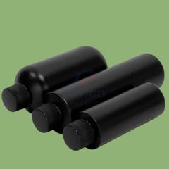 Chai nhựa đựng tinh dầu trụ trơn màu đen nắp vặn 100ml 250ml