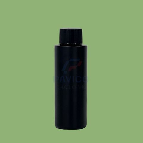 Chai nhựa đựng tinh dầu trụ trơn màu đen nắp vặn 100ml 250ml