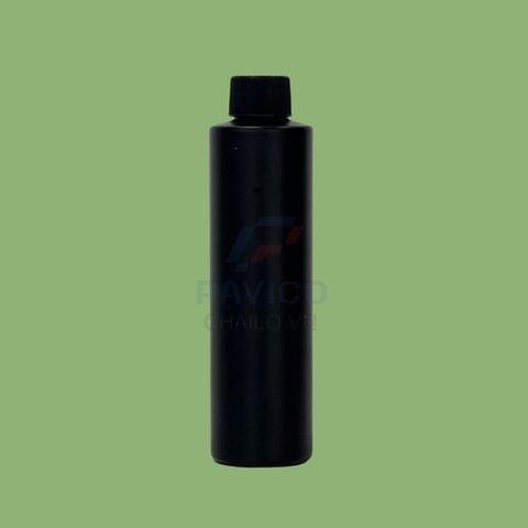 Chai nhựa đựng tinh dầu trụ trơn màu đen nắp vặn 100ml 250ml