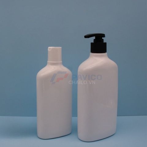 Chai nhựa hdpe 180ml 300ml 500ml đầu bơm kem nắp bật nắp vặn