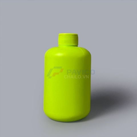 Chai nhựa hdpe tròn 250ml 400ml xanh nõn chuối nắp bật
