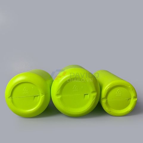 Chai nhựa hdpe tròn 250ml 400ml xanh nõn chuối nắp bật