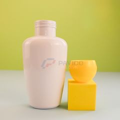 Chai nhựa hồng nhạt 120ml 220ml nắp bầu dục vàng mỹ phẩm